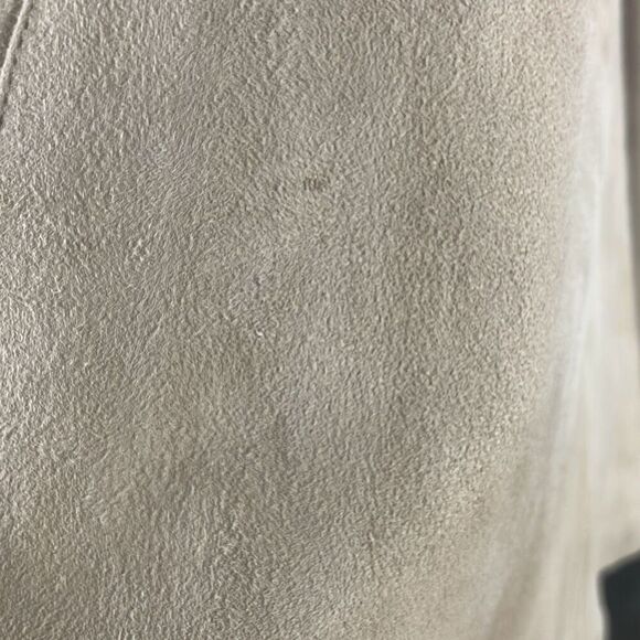 Genuine Suede Leather Maxi Skirt w Lace Hem 14 - Picture 9 of 15